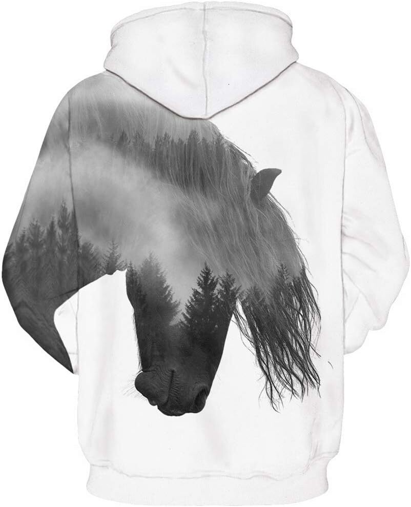 Hoodie for Mens Womens Unisex Hoodies 3D Print Galaxy Pullover Hooded Sweatshirt Hoodies with Big Pockets for Teen Men, Teen Boy, Fashionable and Warm