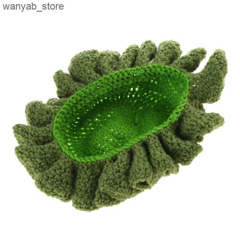 Wide Brim Hats Bucket Hats Handmade Crochet Bucket Hat for Woman Teen Outdoor Commute Fisherman Hat Ruffled Brim Winter Windproof Carnival Hat L240910