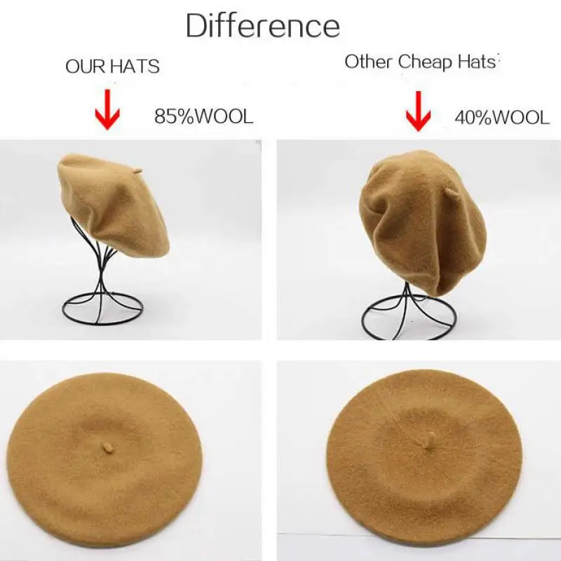 Winter Hats For Women Berets Painter Cap Autumn Hat Female Flat French Artist Beret Girls Vintage Warm Casual 241031