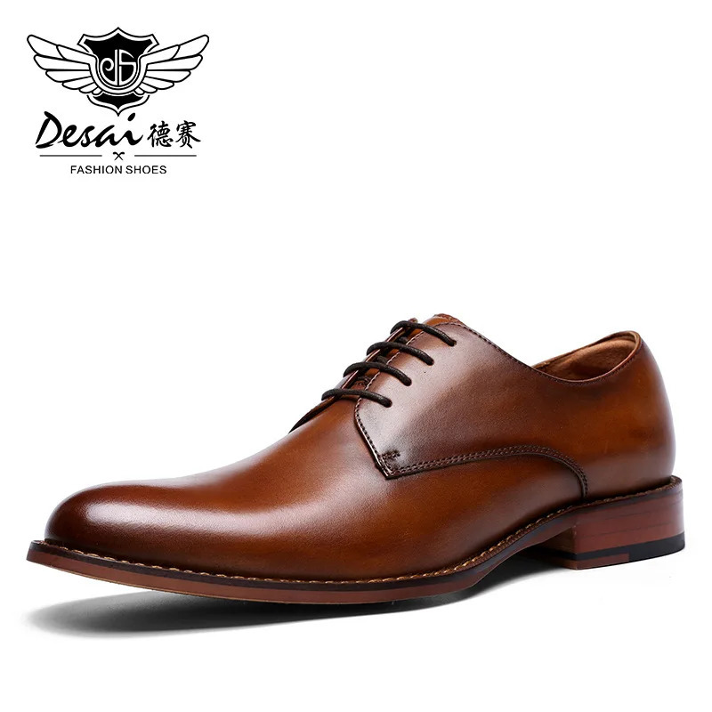 Desai genuine leather red shoes mens business shoes mens casual shoes 241031