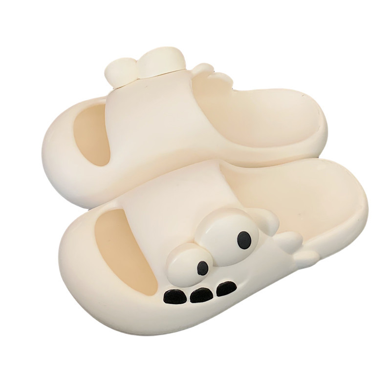 Soft bottom home summer slippers female personality funny big eyes dinosaur indoor street sandals girl slippers