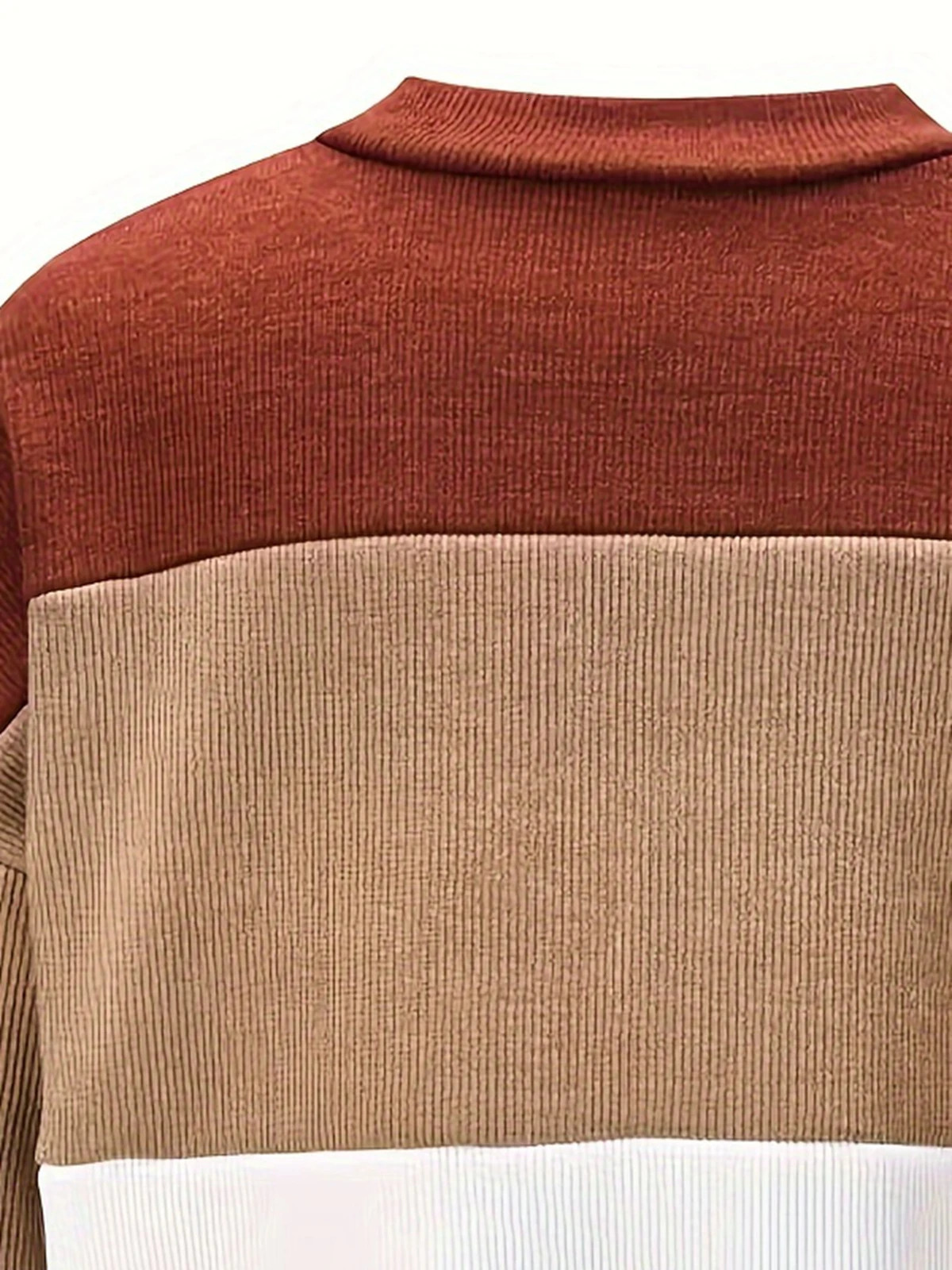 Autumn Winter Plus Size Womens Round Neck Knitted Sweater Fashion Color Blocked Long Sleeved Casual Commuting 241029