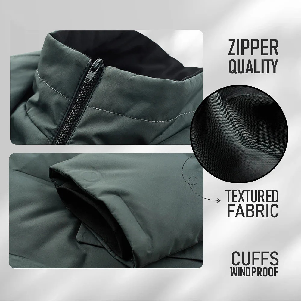 Winter mens cold proof down jacket set scarf collar simple down jacket high-end and high-quality mens clothing 241031