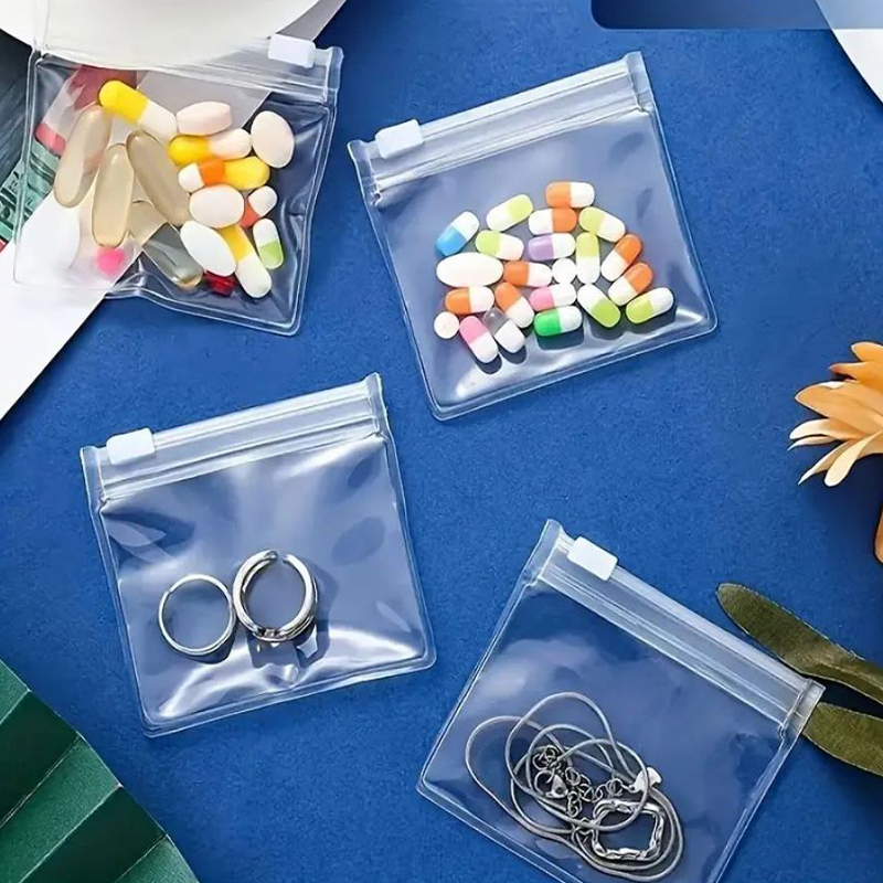 Spot EVA jewelry, jewelry protein powder packaging bag, portable sealed pocket, colorful pill storage zipper bag