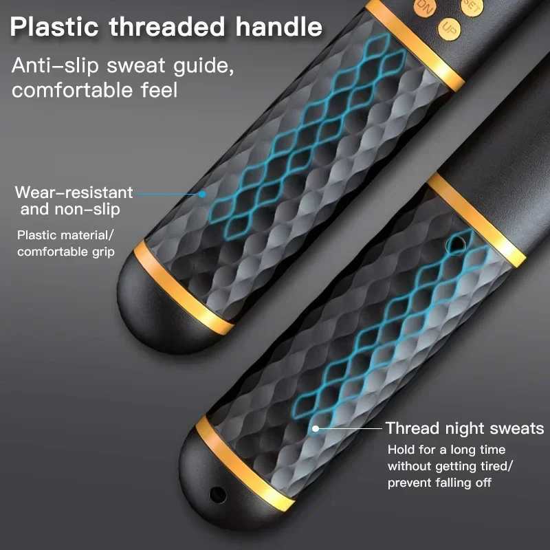 2-in-1 multifunctional sliding rope with digital counter speed professional ball bearings anti slip hand jumping and calorie countingW241101