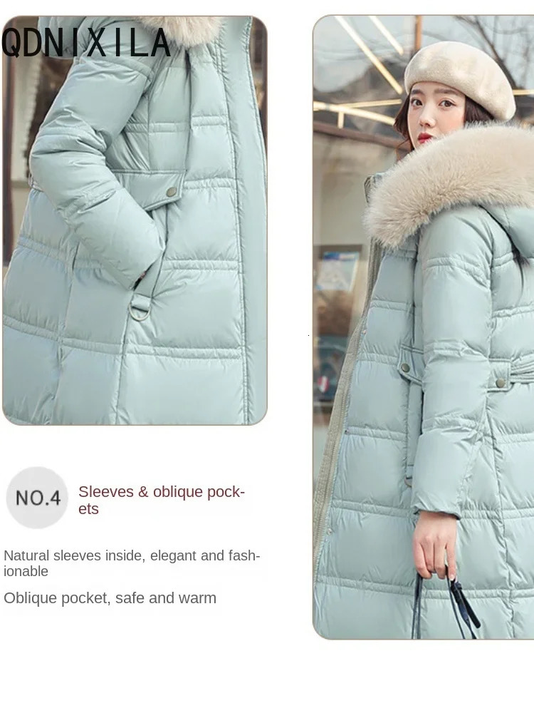 Fashion Parkas for Women Korean Casual Jackets Elegant Oversized Coats Thicken Warm Long Sleeve Top Autumn Winter 2024 241031