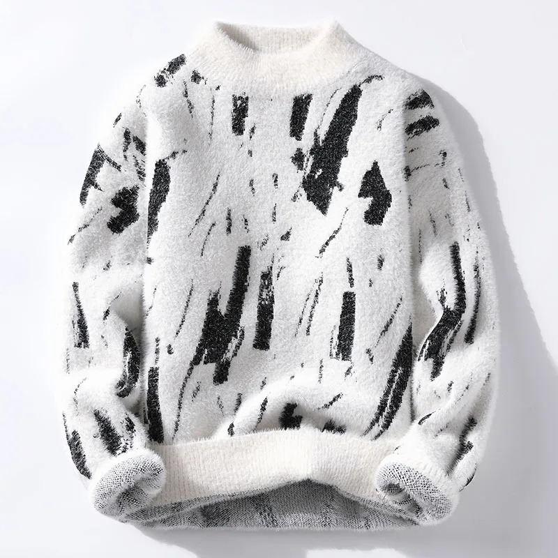 clothing high-quality fashionable sweater/mens loose casual knitted pullover/mens casual round neck sweater M-3XL 241031