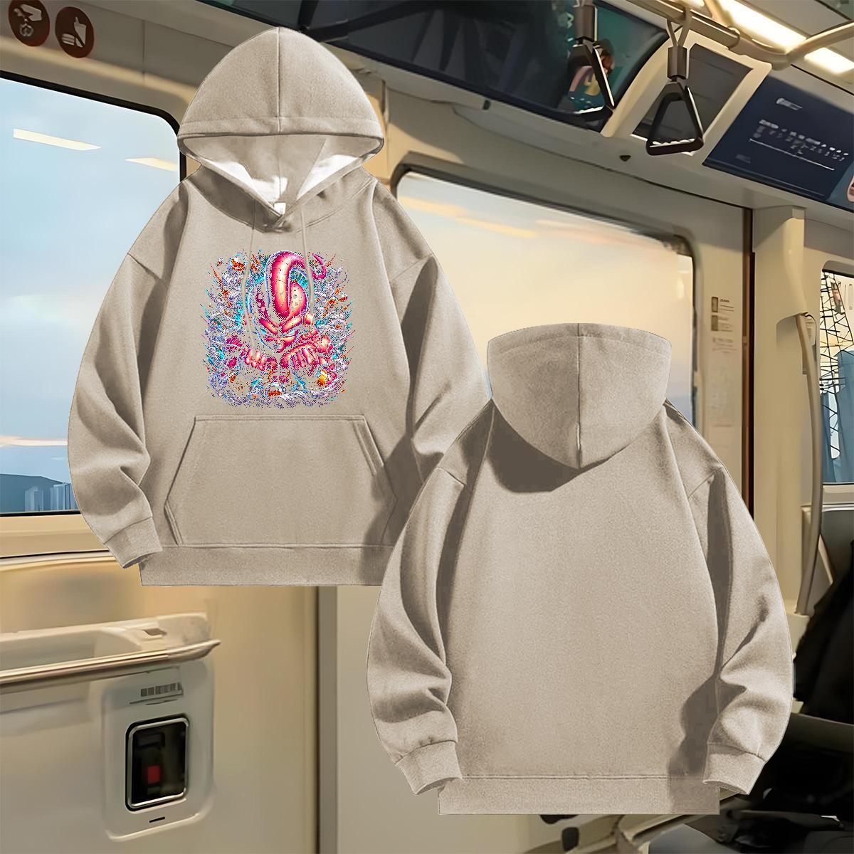 Fashion Casual Mens Hoodie Hip Hop Unisex Couples Hoodie Long Sleeve Soft Plus Size Custom Hoody Warm Fleece