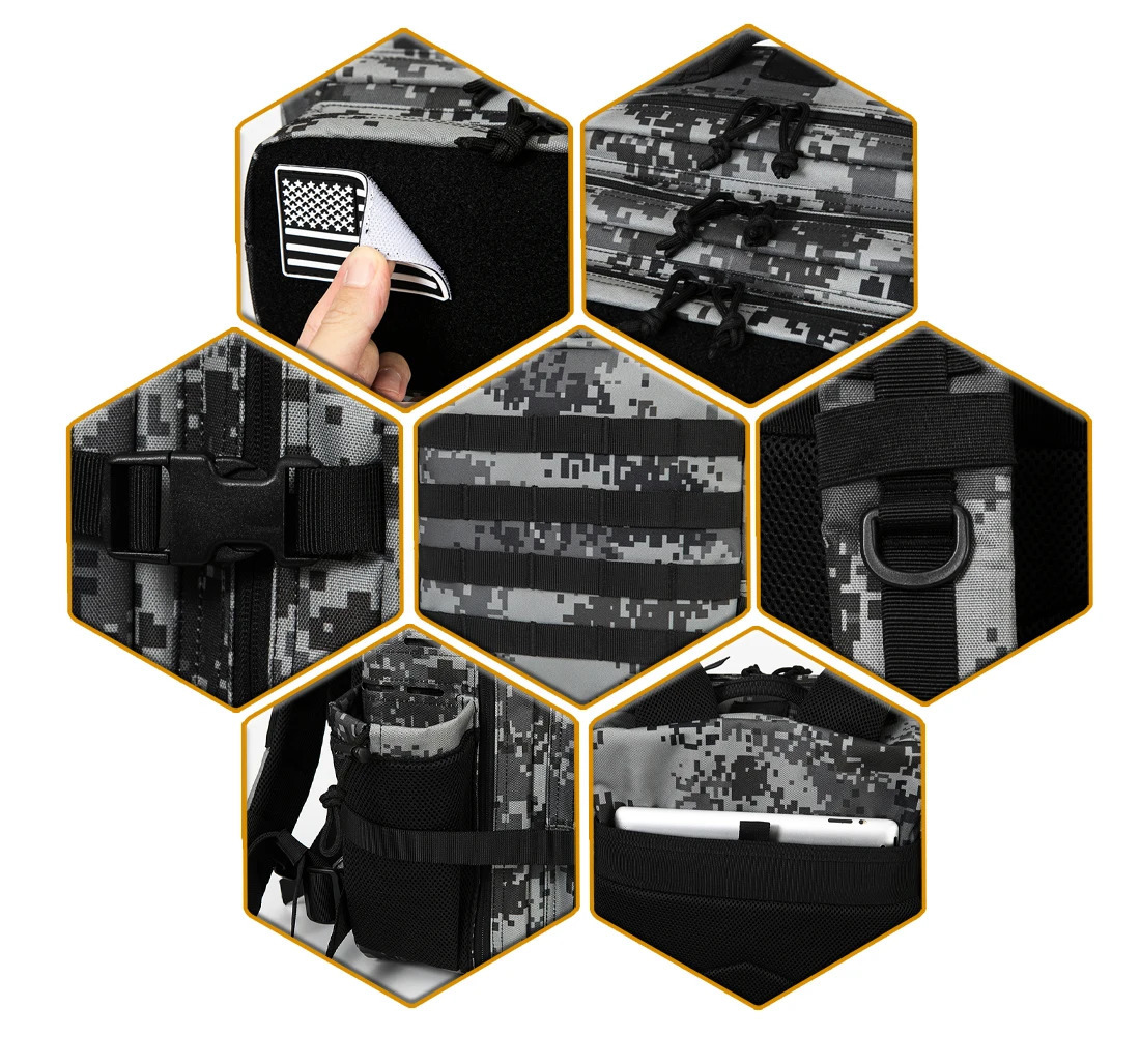 QT QY 50L Tactical Backpack survival Bag Hunting MOLLE GYM For Men EDC Outdoor Hiking Rucksack Witch Bottle Holder 241029