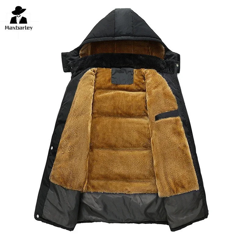 Arrival Warm Padded Jacket Mens Winter y Detachable Hooded Windproof Down Cotton Coat Wool Coldproof Parka 241029