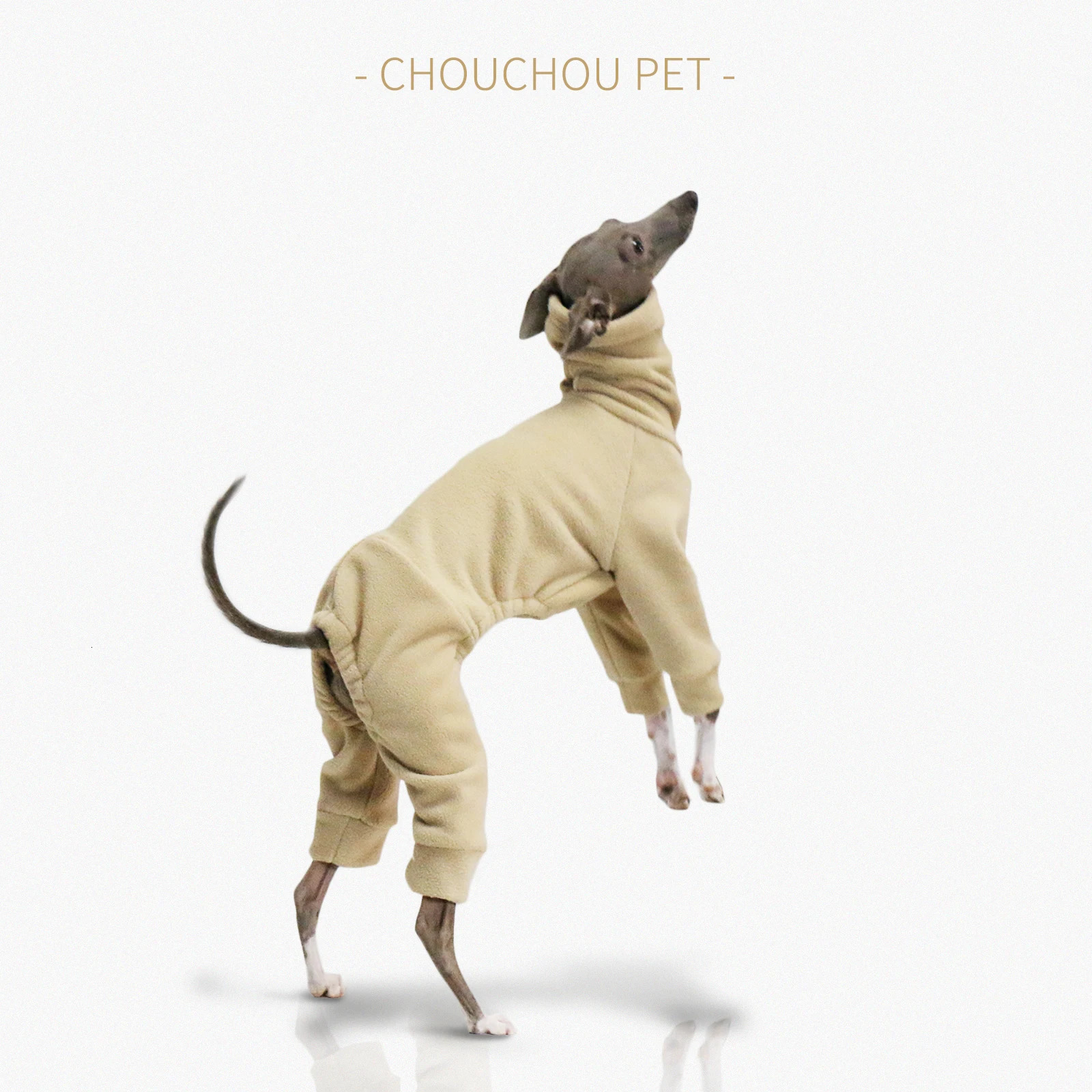 Winter Polar Fleece Turtleneck Pet Onesie Puppy Big Dog Clothes Warm Whippet 241028