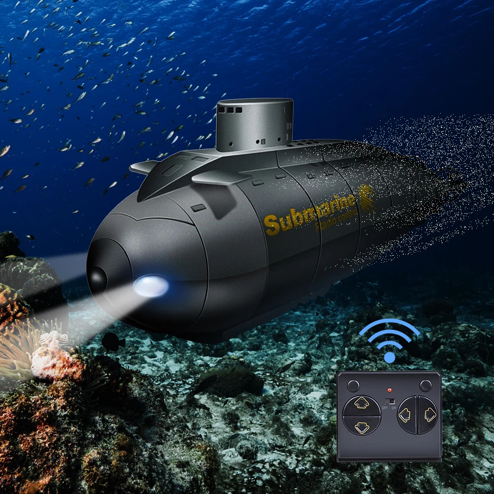 Mini RC Boat Speed Boat Remote Control Drone Pigboat Boat Model RC Race Nuclear Submarine High Speed Gift Toy Kids 777-586 240319