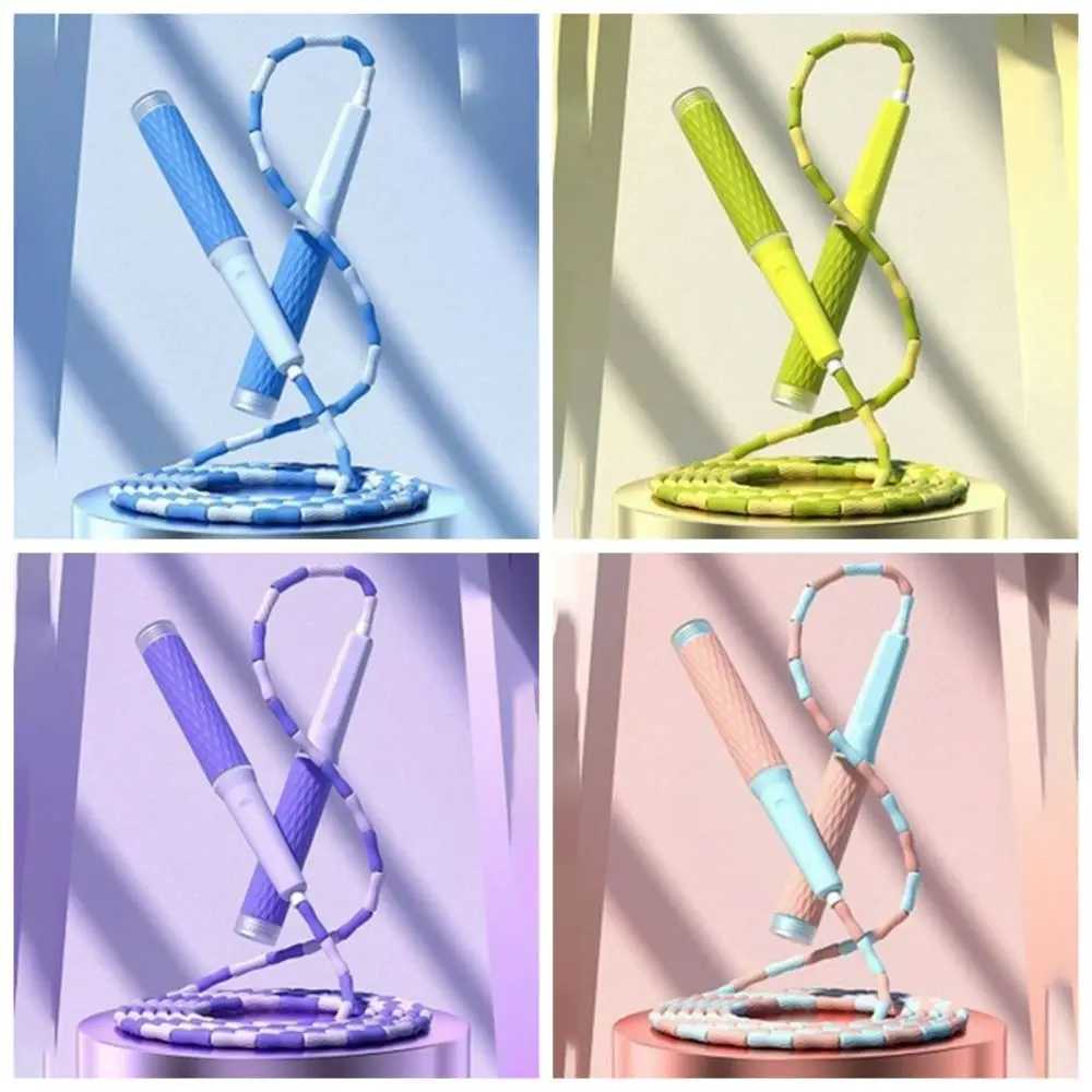 Adjustable jumping rope portable soft bead flexible and durable gym ski rope mens fitness giant training ropeW241101