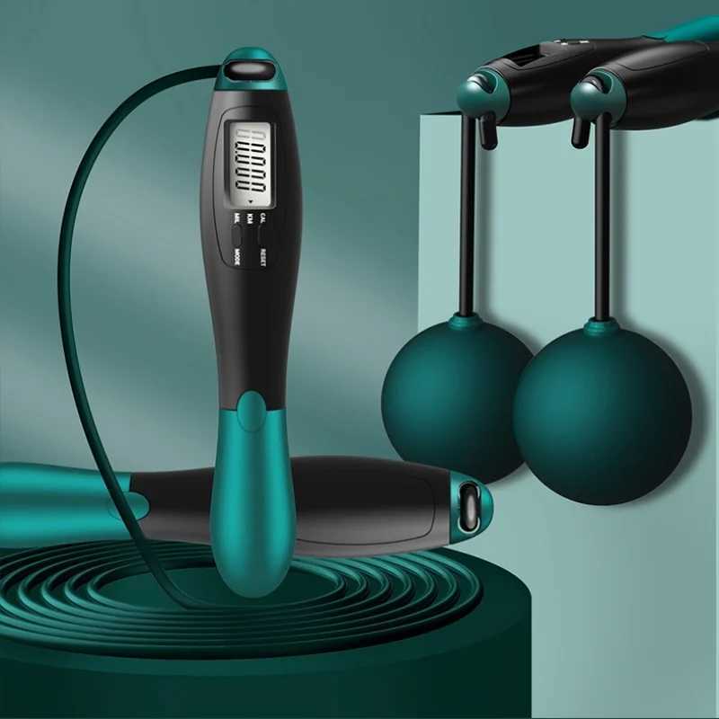 Ectronic giant jump rope counting speed slide counter with LCD screen gym fitness cross fitness slide intelligent jump ropeW241101