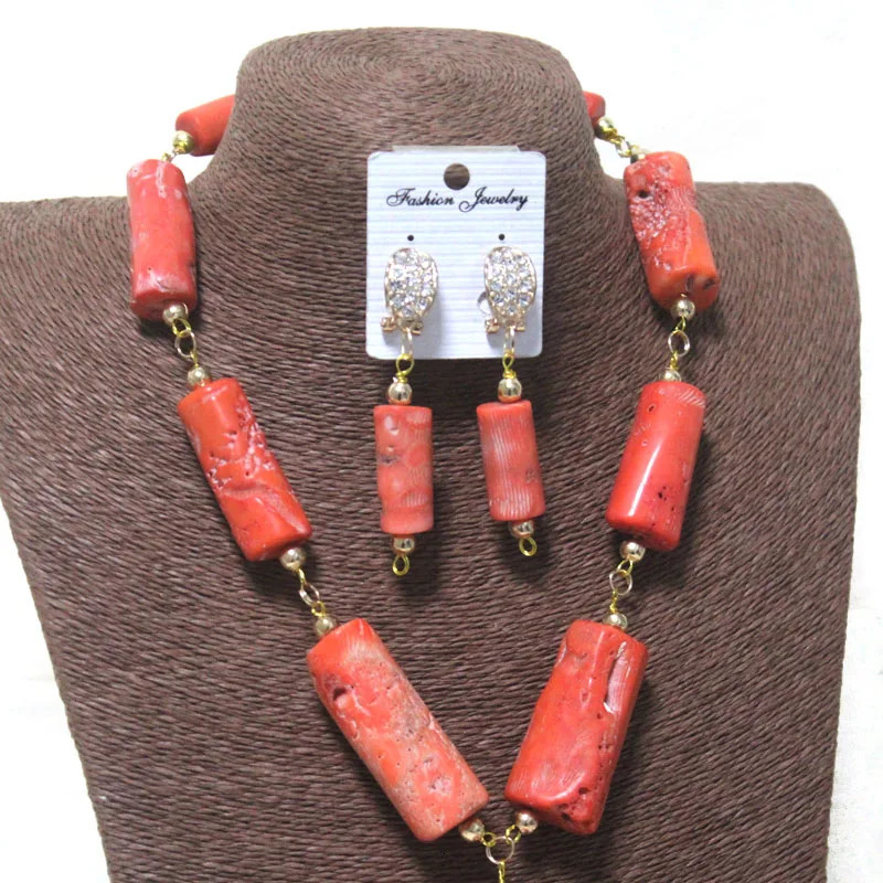 Dudo Nigeria Coral Beads for Sale Africas True Coral Bead Wedding Jewelry Set 241031