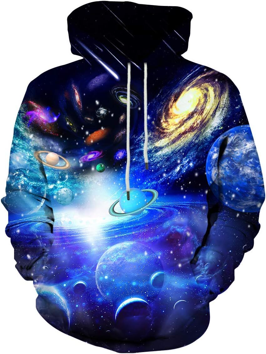 Hoodie for Mens Womens Graphic Hoodies for Men Women Unisex Novelty Sweatshirts Cool 3D Printed Pullover Hoody Hoodie with Pocket Graphic Trendy Starr