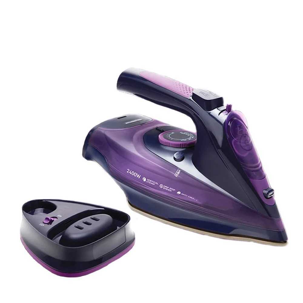 Wireless handheld steam iron for clothing with rodless baseboard -2000W steam iron with adjustable thermostat control Y241101