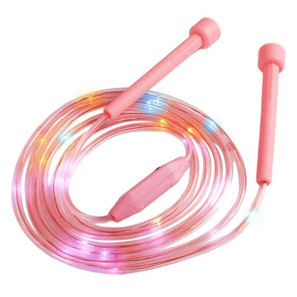 Luminous jump rope giant rope battery powered d jump rope childrens colorful light and comfortable grip for home useW241101