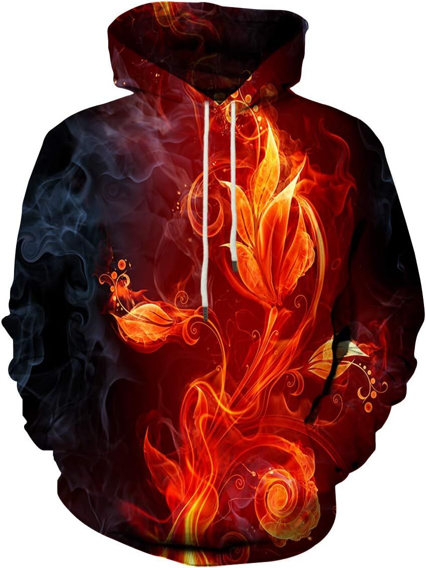 Hoodie for Mens Womens Graphic Hoodies for Men Women Unisex Novelty Sweatshirts Cool 3D Printed Pullover Hoody Hoodie with Pocket Graphic Trendy Warmt