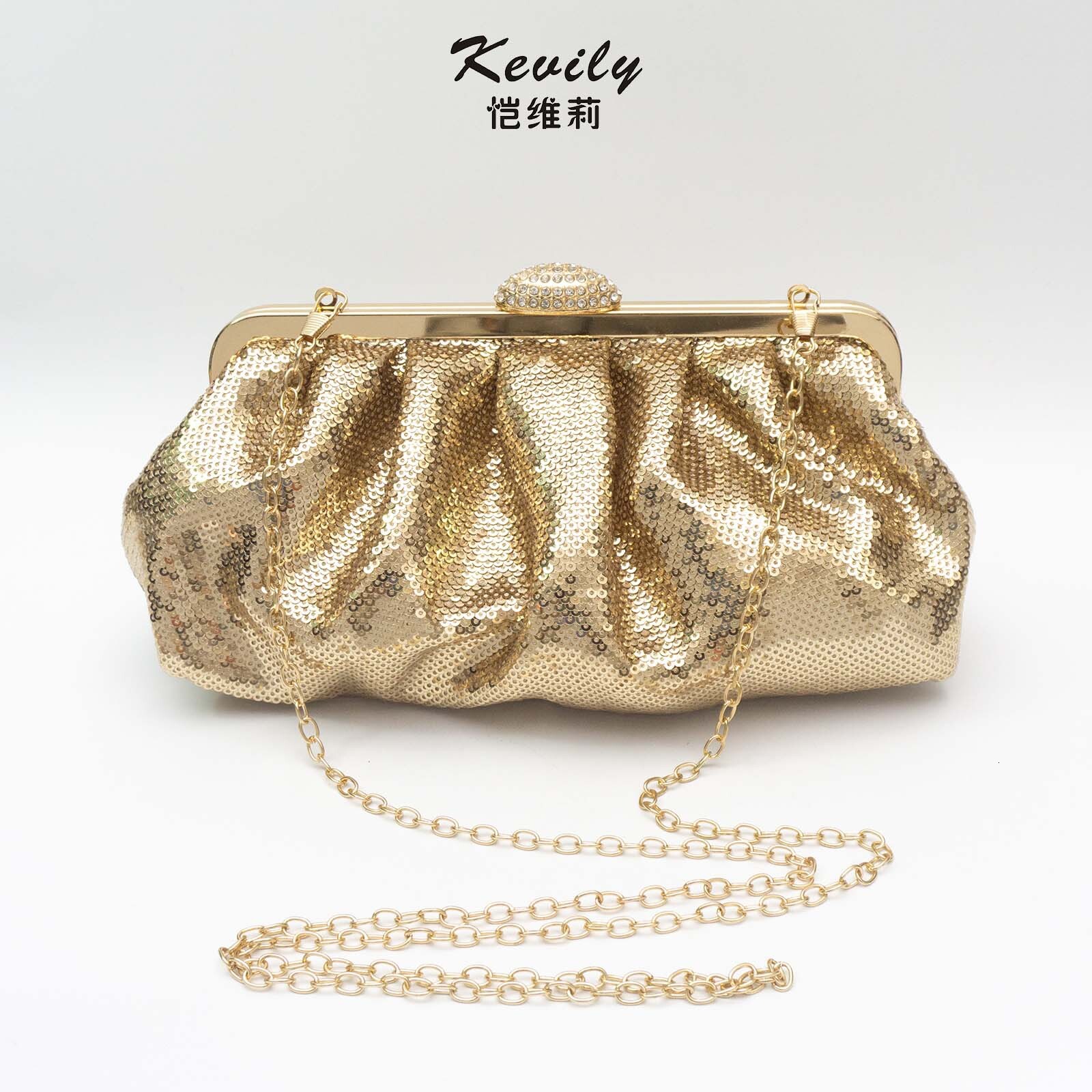 New fish scale sequin dinner bag, new handbag, wedding dress bag