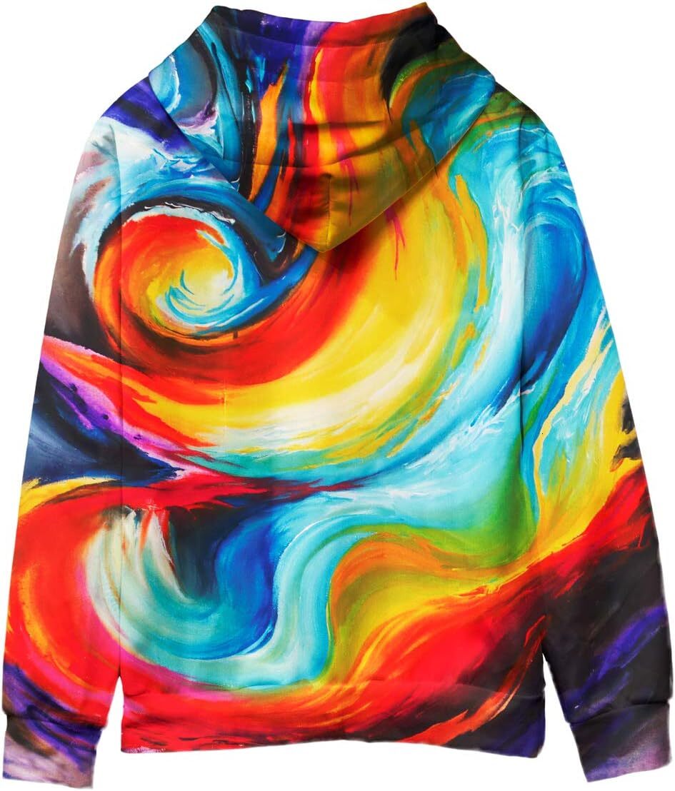 Hoodie for Mens Womens Unisex Graphic Hoodies 3D Cool Design Print Colorful Hooded Sweatshirt for Men and Women Graphic Hoodies Paint doodle Pullover 