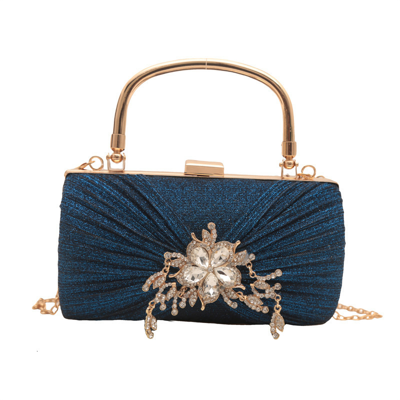 New fashion diamond studded pleated skirt handbag, socialite dinner bag, fashion chain single shoulder crossbody bag