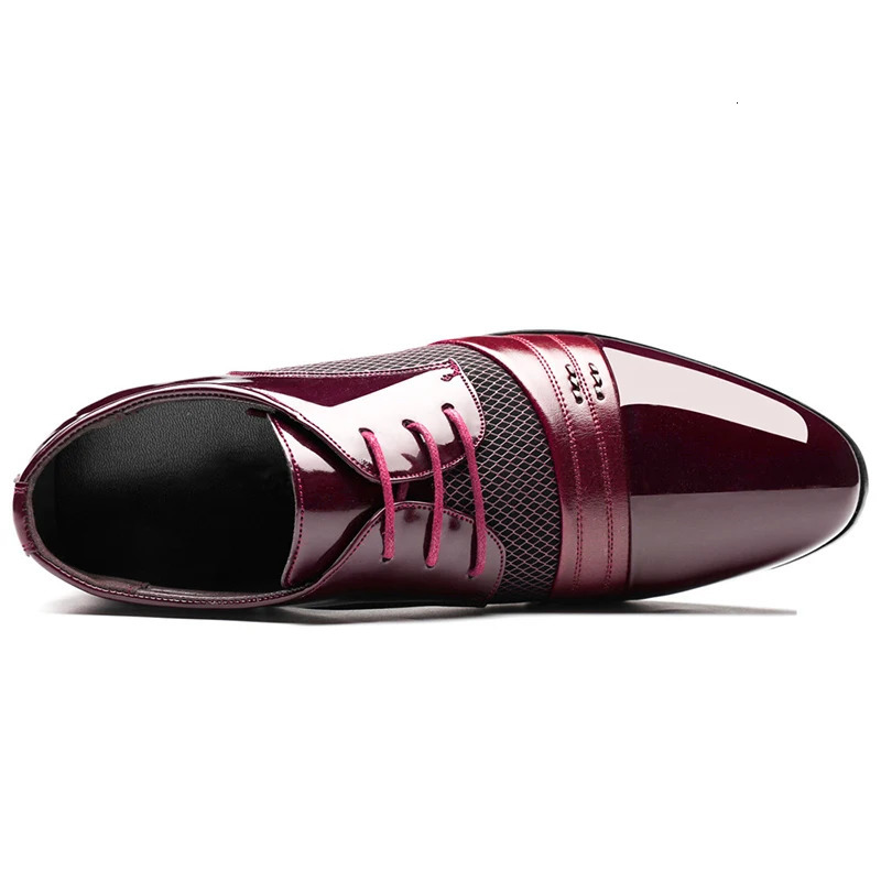 Front PU leather upper mens lace up Oxford wedding shoes mens party dress shoes Zapatos Para Hombre De Vestir 241031