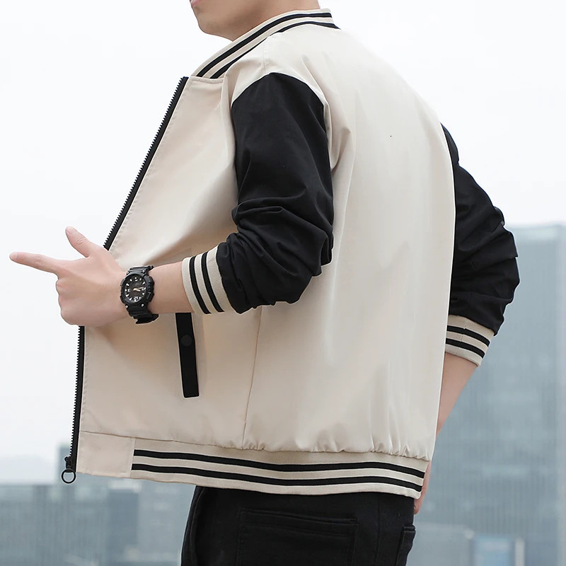 SUPUSCREAT Spring Autumn Men Baseball Jacket Stand Collar Korean Style Casual Jackets And Coats Male Slim Fit Bomber 5XL 241024