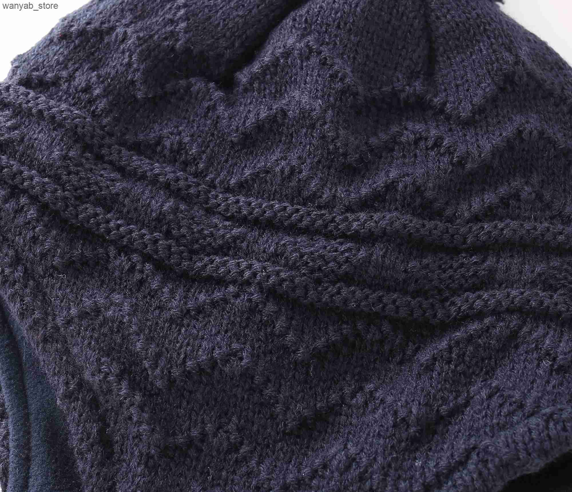 Wide Brim Hats Bucket Hats Connectyle Toddler Infant Boys Girls Winter Skull Cap Fce Lined Knitted Kids Hat with Earflap Hats With Pom-Pom L240910