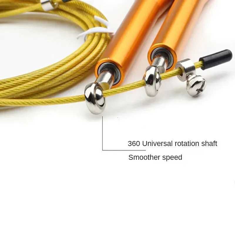 High speed steel wire rope skipping rope aluminum alloy manually adjustable steel suitable for durable sports trainingW241101