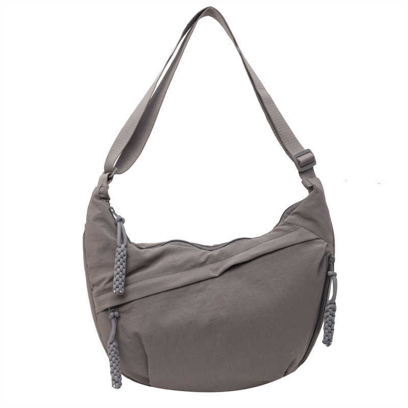 Shoulder Bags Fashion Cloth Bag For Female Students Shoulder Bag Nylon Cloth Crossbody Bag Large Capacity Shoulder Bag Travel Dumpling Bag 241015