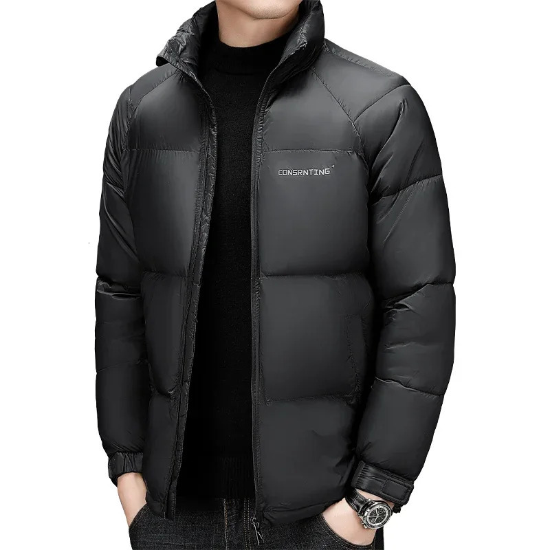 Light Mens Winter Jacket Business Fashion Waterproof Warm Down Casual Thickened Lightweight Short Coat 241024