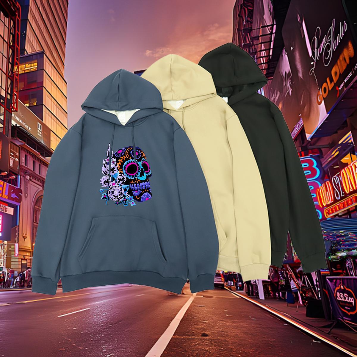 Fashion Woman Hoodie Custom Print Oversized Unisex Couples Hoodie Top Hoodie Hooded Collar Long Sleeves Daily Wear Cotton 350g