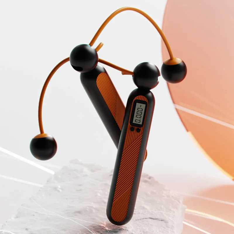 New skipping rope rope ball and electromagnetic counting giant rope sports skipping rope for home gym fitness equipmentW241101