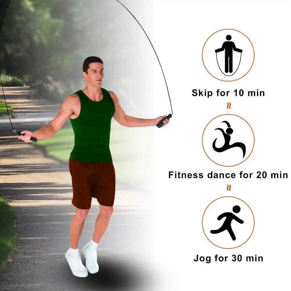 Steel wire heavy-duty jumper speed Fitn rope solid PVC rubber coated bearing high-speed cabW241101