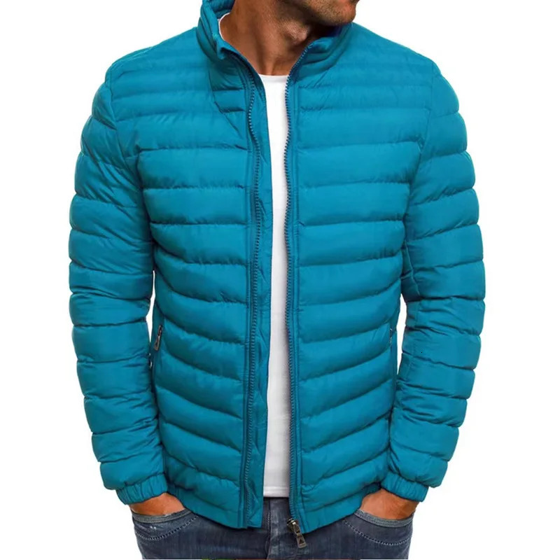2024 Winter Jacket Mens Stand Collar Warm Parka Coat Street Fashion Casual Outer 241024