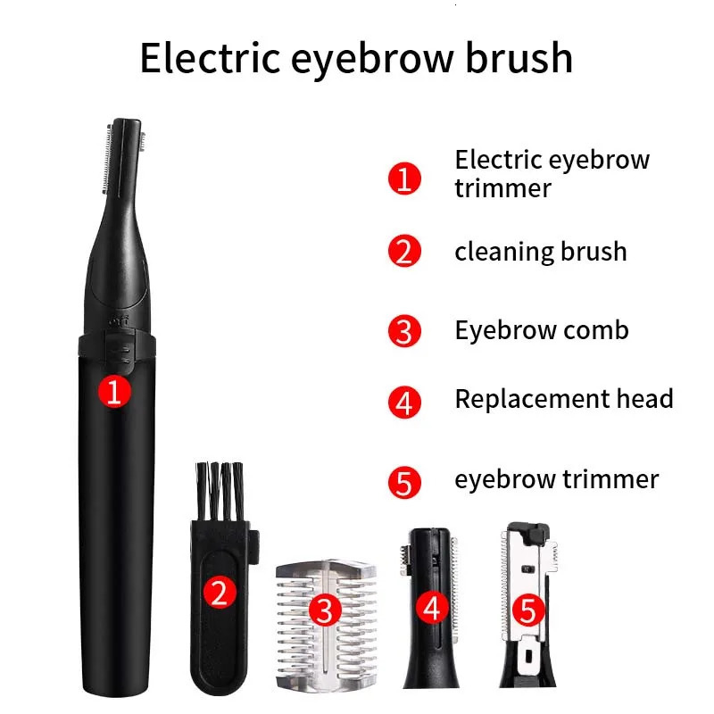 Electric Eyebrow Trimmer Multifunction Washable Eyebrow Razor Ladies Do Not Hurt The Skin Baby Mens Shaving Razor 240321