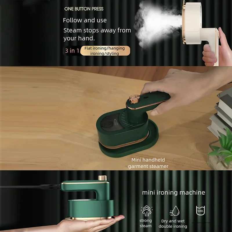 Portable handheld steam iron mini travel fabric iron clothes hanger wrinkle removal lightweight steam engine Y241101