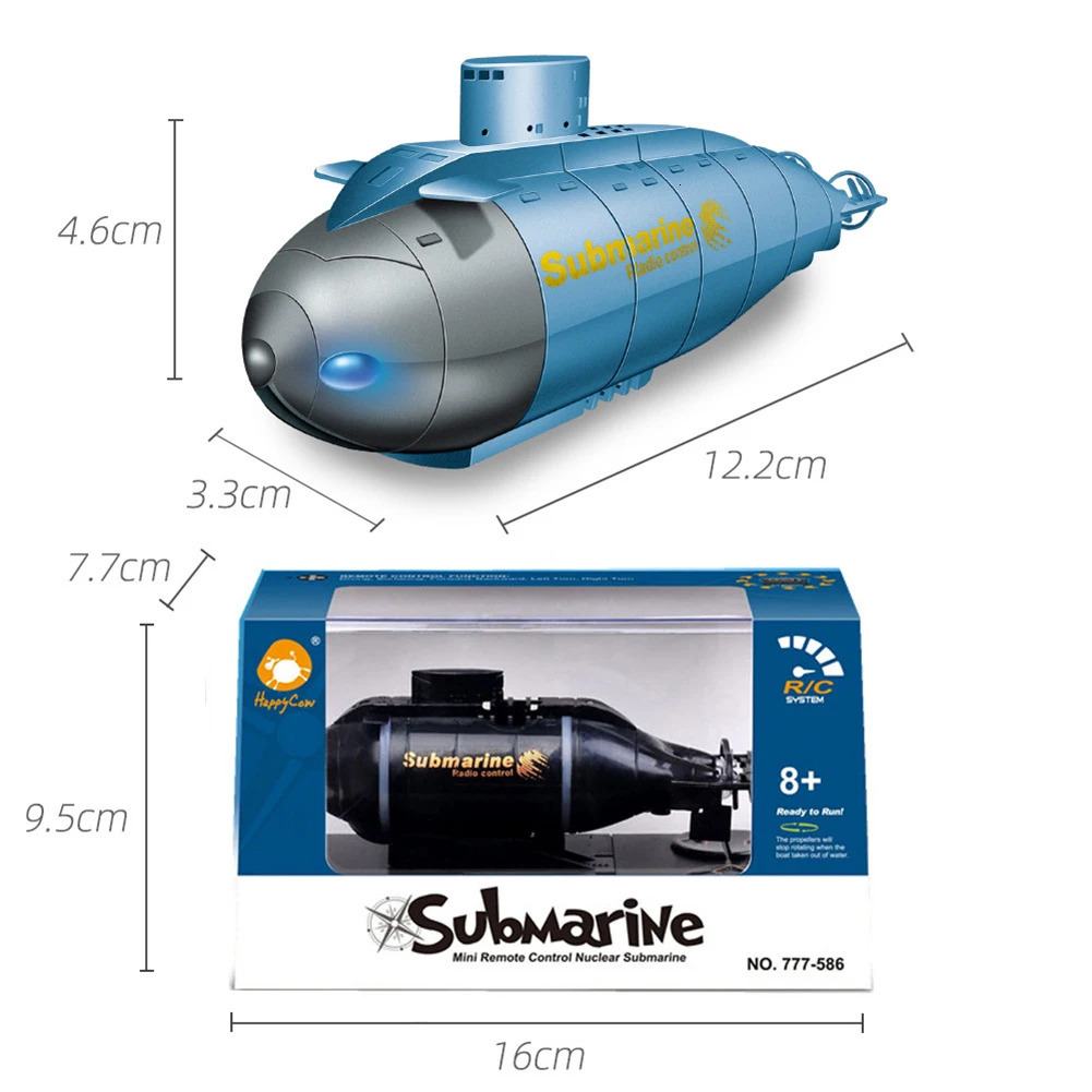 Mini RC Boat Speed Boat Remote Control Drone Pigboat Boat Model RC Race Nuclear Submarine High Speed Gift Toy Kids 777-586 240319