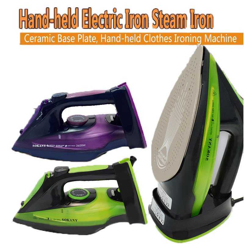 Electric steam iron with adjustable thermostat control wireless handheld steam iron used for clothing rodless soleplate iron Y241101