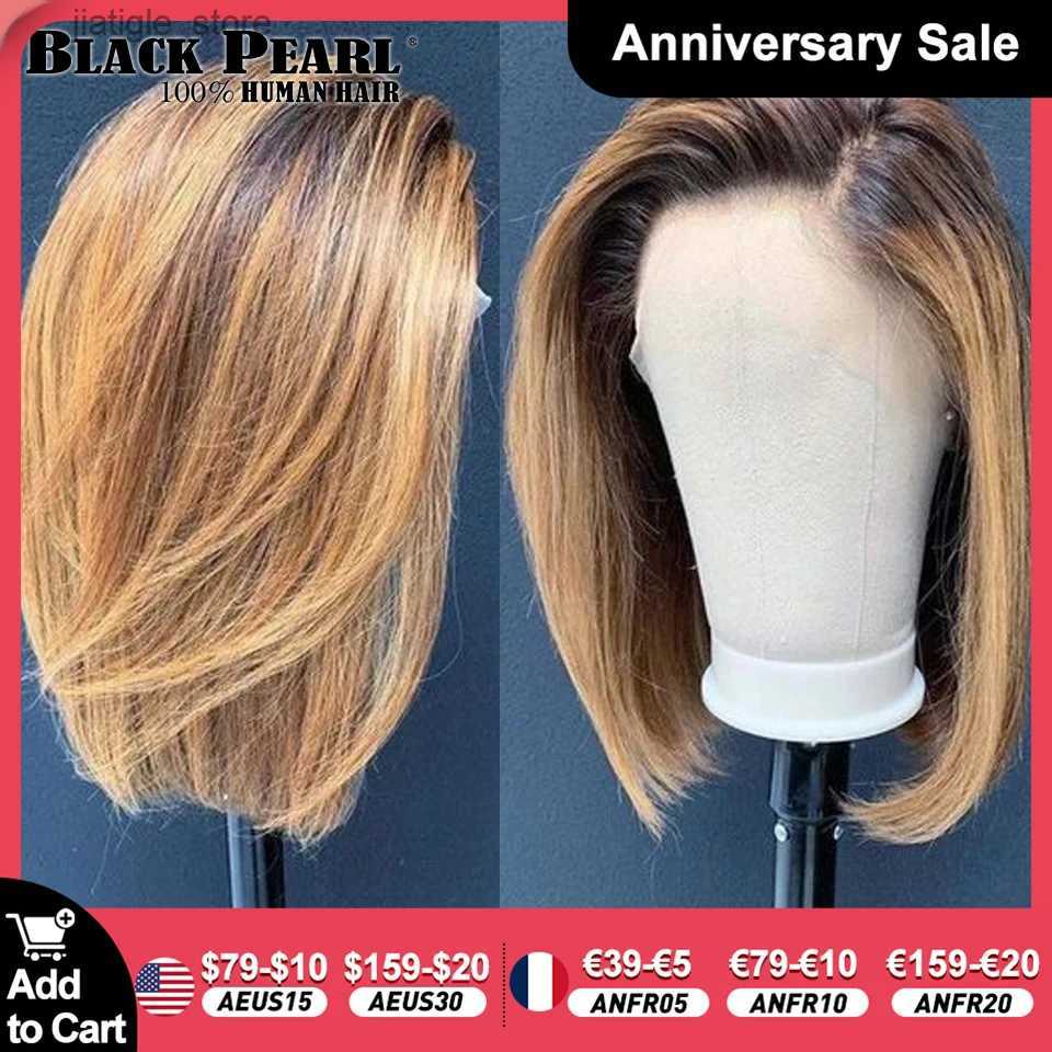 Synthetic Wigs Perruques Cheveux Humains HD Glueless Wig Human Hair Ready To Wear Straight Bob Lace Front Human Hair Wig Glueless Preplucked Y24040CXZ