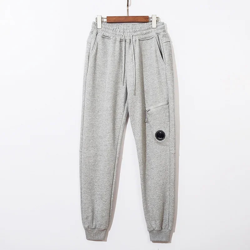 Cp casual and fashionable mens loose and simple solid color sports pants with zipper pocket n Nichepocket zip up 241031