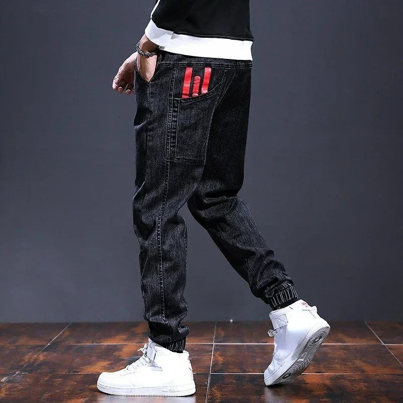 Trousers Harem Oversize Jeans For Men Tapered Male Cowboy Pants With Pockets Comfortable Washed Autumn Clothing 2024 Trend Xs 241024