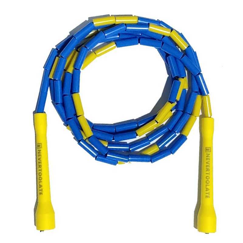 Nevertoolate Evate Rope Rush Athletics Beaded Jump Skip Rope Rainbow Hard Beads 2.9-meter adjustmentW241101