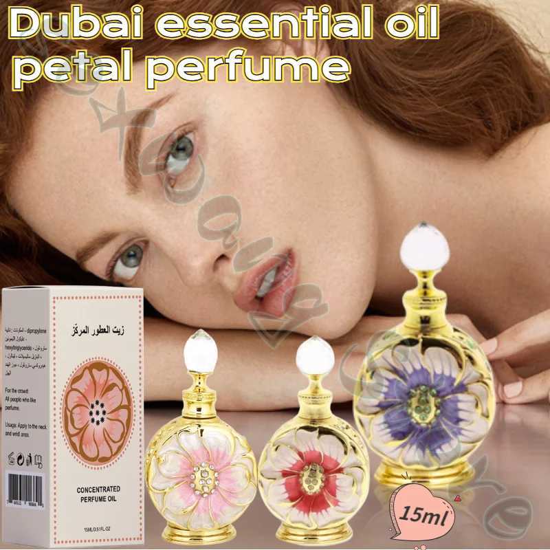 Dubai essential oil perfume Arabian style long-lasting fragrance reing petal fragrance mens and womens body deodorantXJ241101