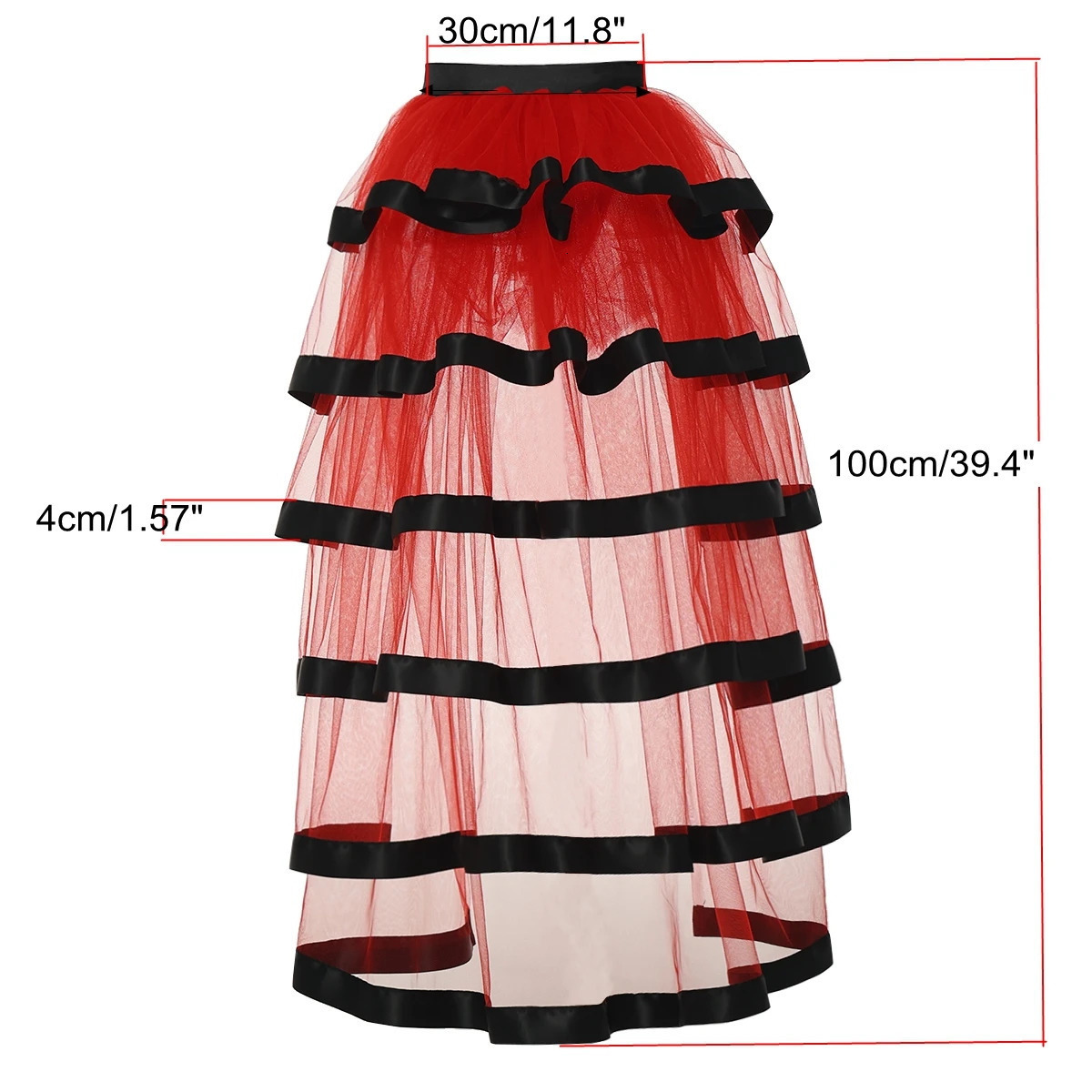 Open Front Tutu Skirt for Women Girls Halloween Party Birthday Gothic Punk Overskirts 240323
