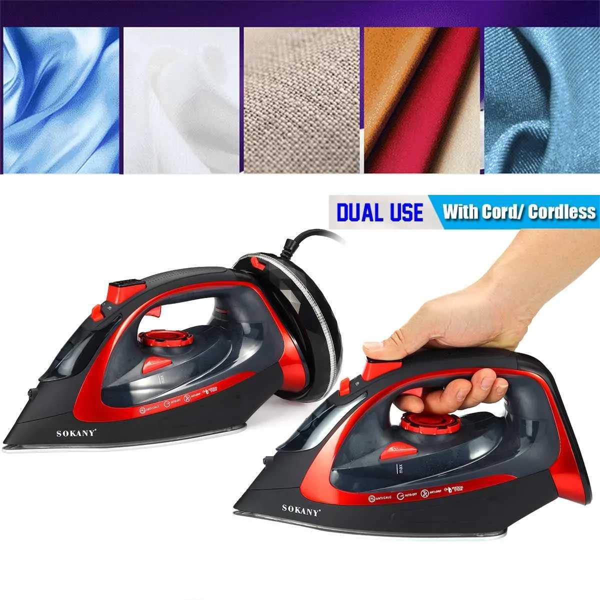 2400W Electric Steam Iron 220V Cordless Charging Steam Iron 5-speed Adjustable Clothing Iron ABS+Ceramic Base Plate Y241101