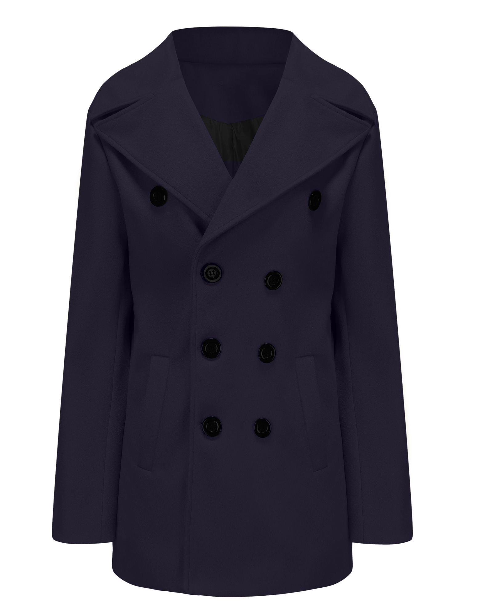 2024 European and American coat highquality version mens British midlength autumn and winter longsleeved woolen coat 241024