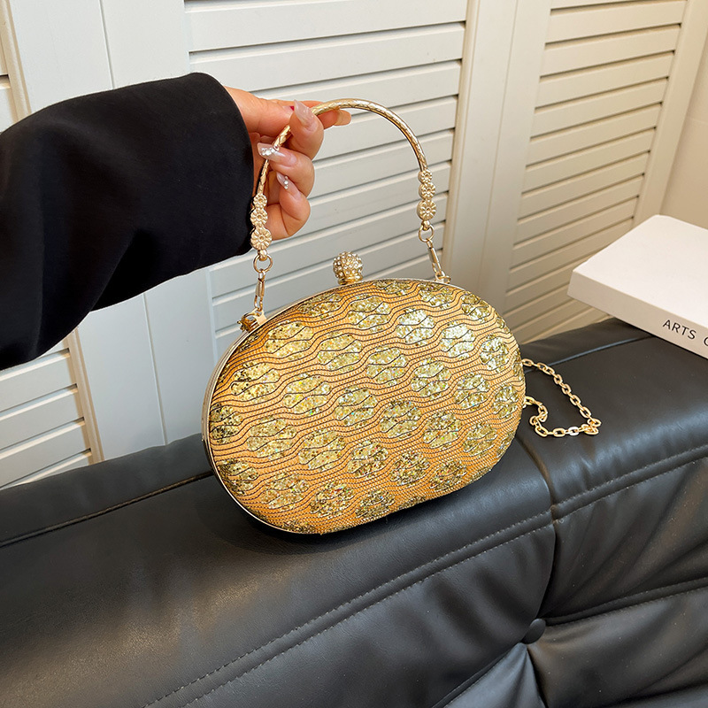 New Fashion Glitter Sparkling Meal Bag Fashion High end Women's Banquet Handbag Personalized Gift Bag