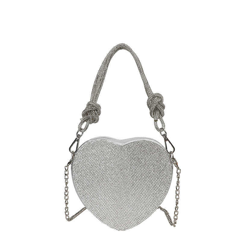 CMM Love Dinner Bag New Fashion Diamond Inlaid Womens Stylish Hand Held Crossbody Handbag Pu